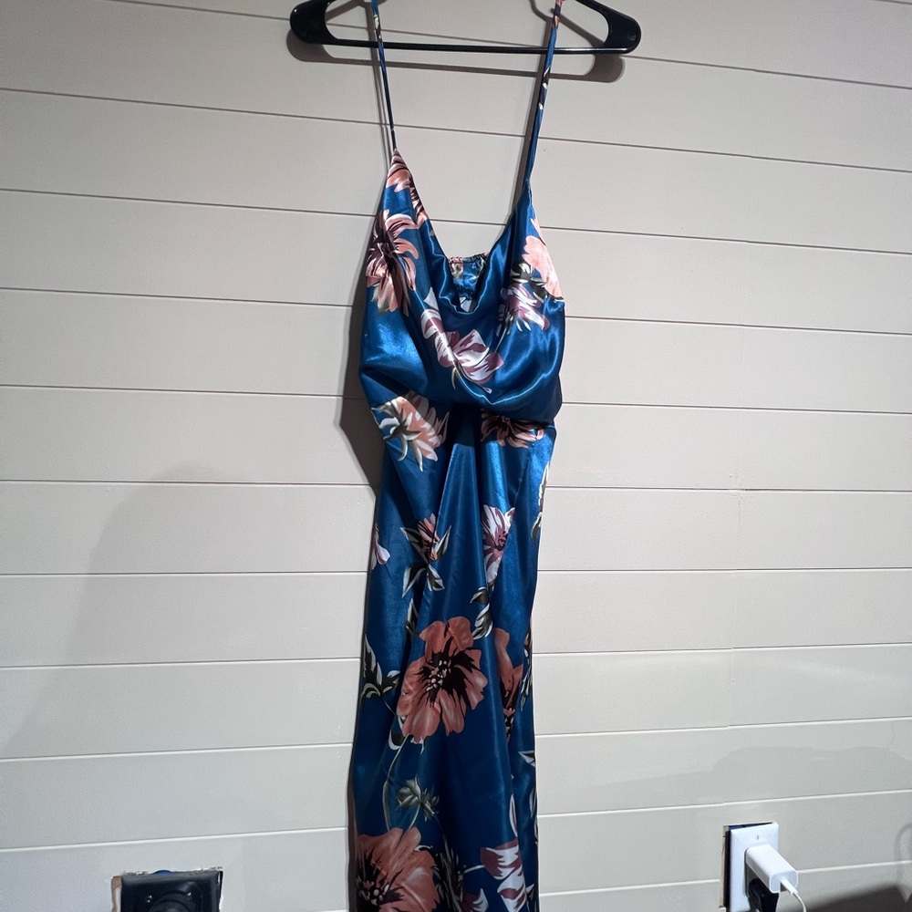 Floral Satin Slip Dress